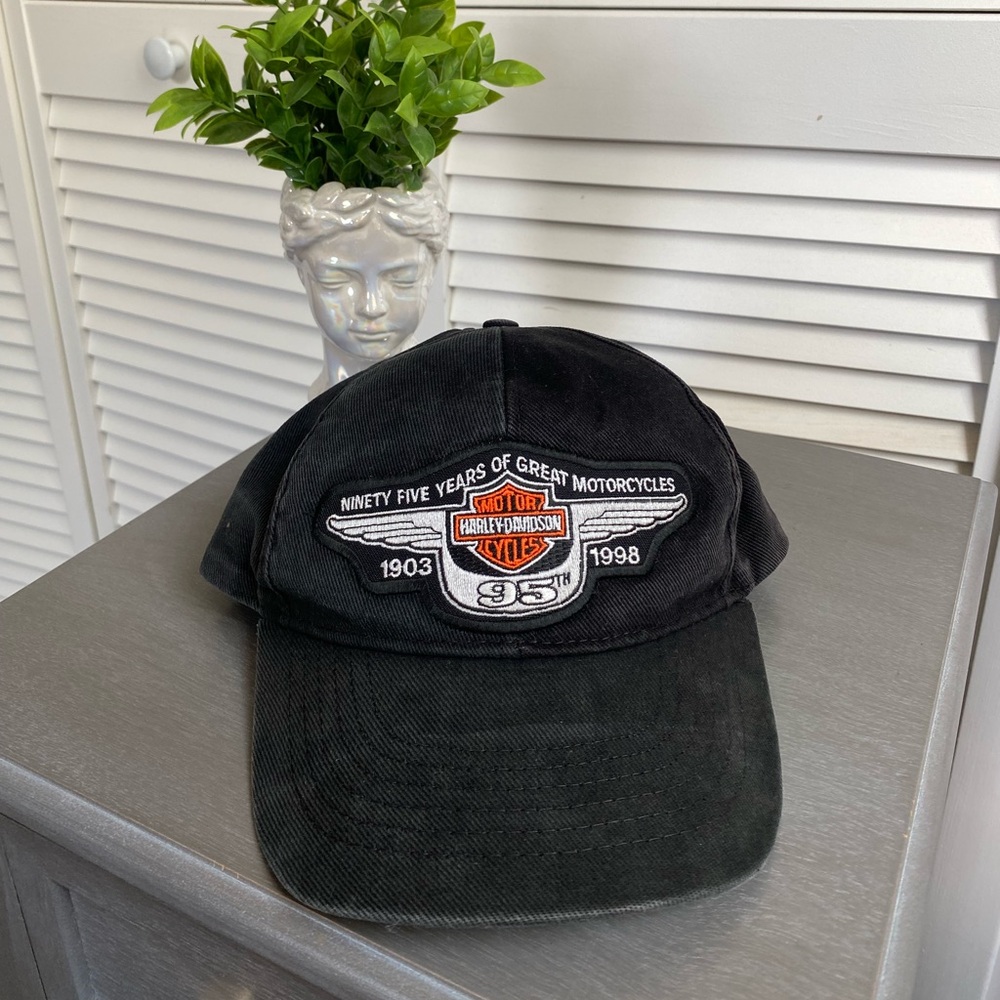 Vintage 1998 Harley Davidson 95th Anniversary Snap-on Baseball Cap / Hat